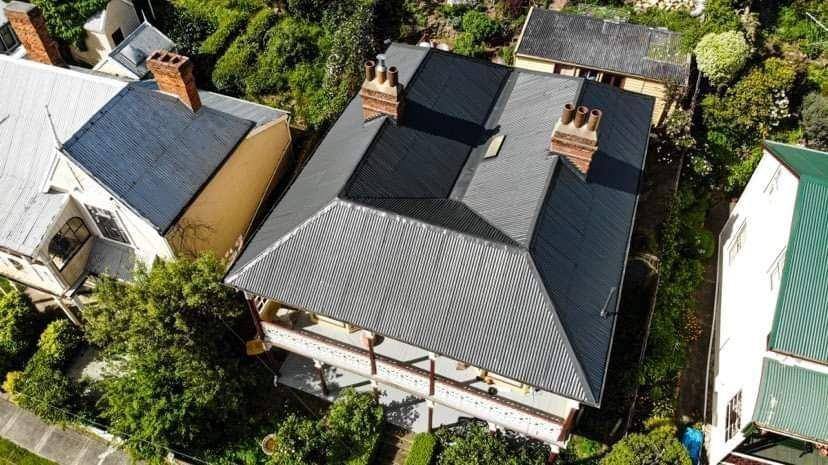 Heritage roof from the air after coating