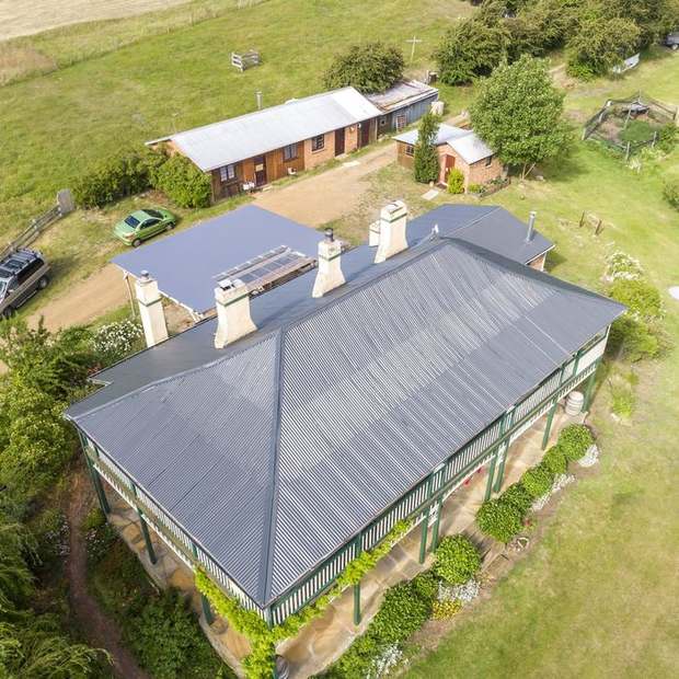 Rural homestead roof after coating